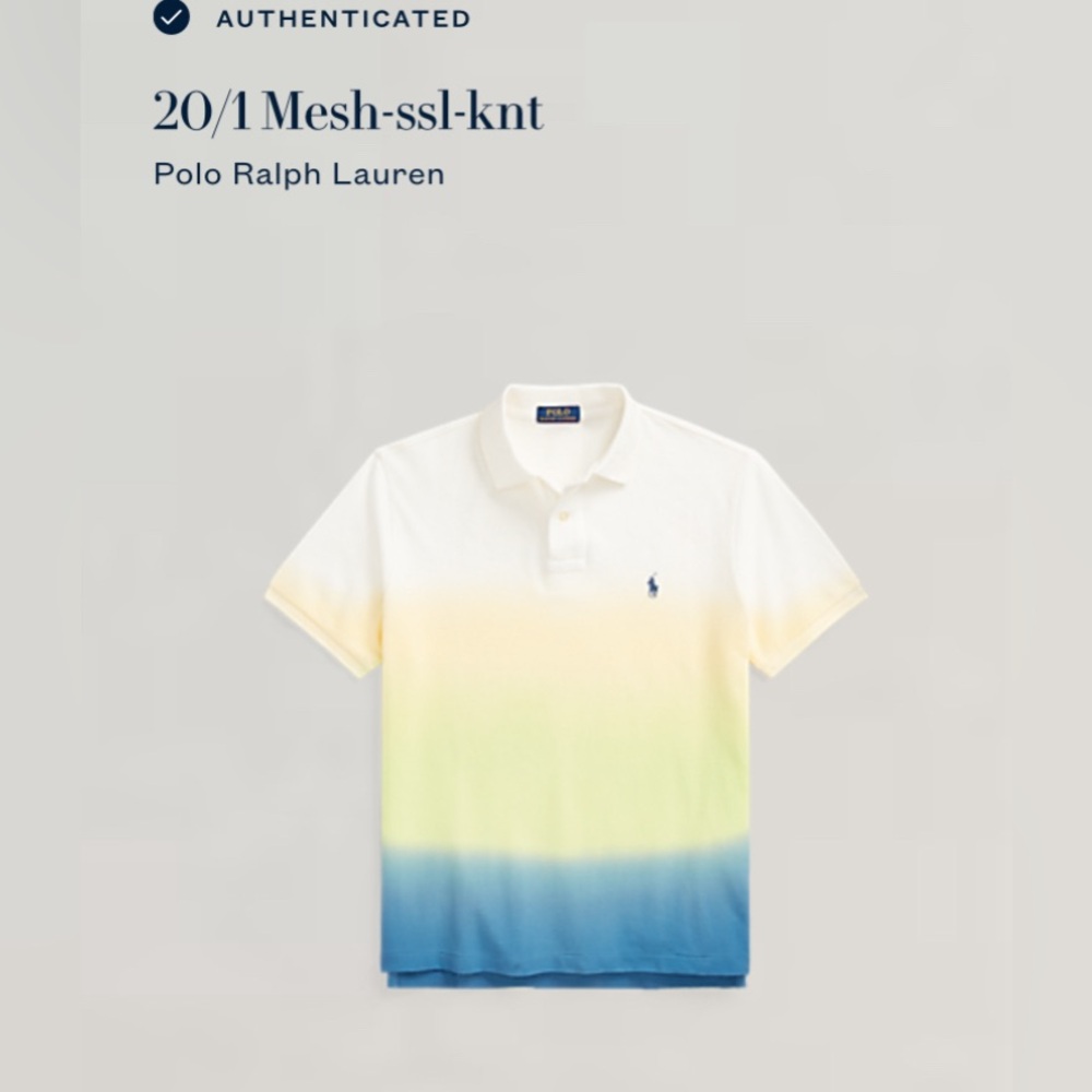 20/1 Mesh-ssl-knt Polo Ralph Lauren ombré Sz M